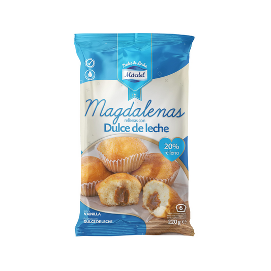 Magdalenas rellenas con Dulce de leche  Mardel 220g| 1 Unidad