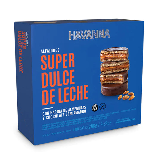 Alfajores Havanna Super Dulce de Leche x4 senza glutine